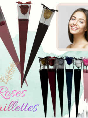 Roses Paillettes vendues en colis de 48 pcs